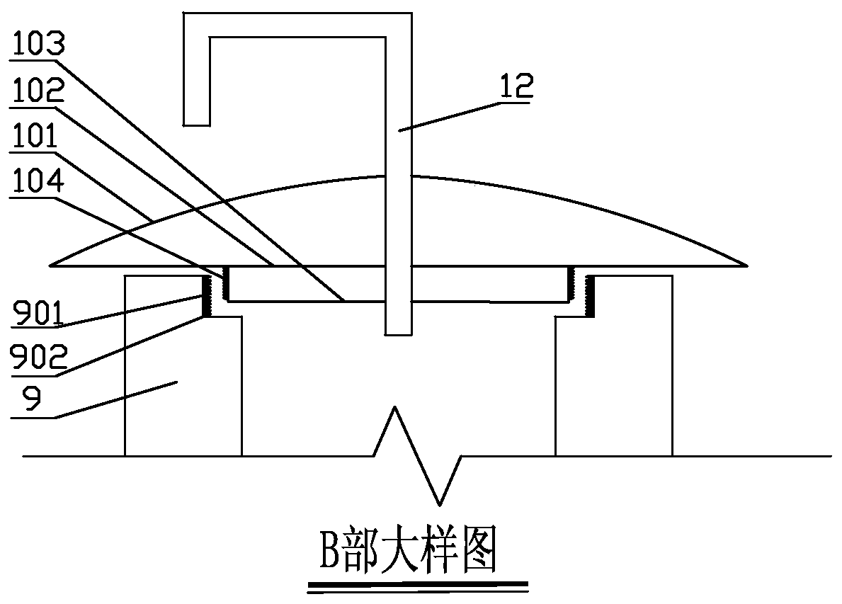 Lifting valve structure for dirt discharging pipeline