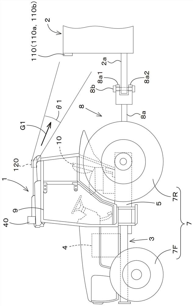 Working vehicle, and traveling management system for the working vehicle