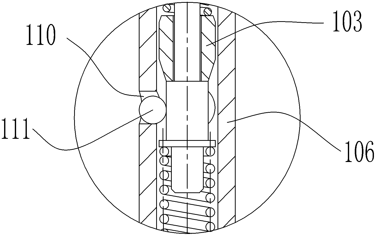 Needle rod for two-needle sewing machine, and switching mechanism for needle rod