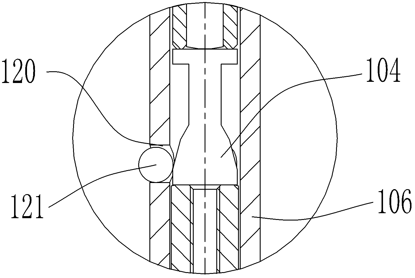 Needle rod for two-needle sewing machine, and switching mechanism for needle rod