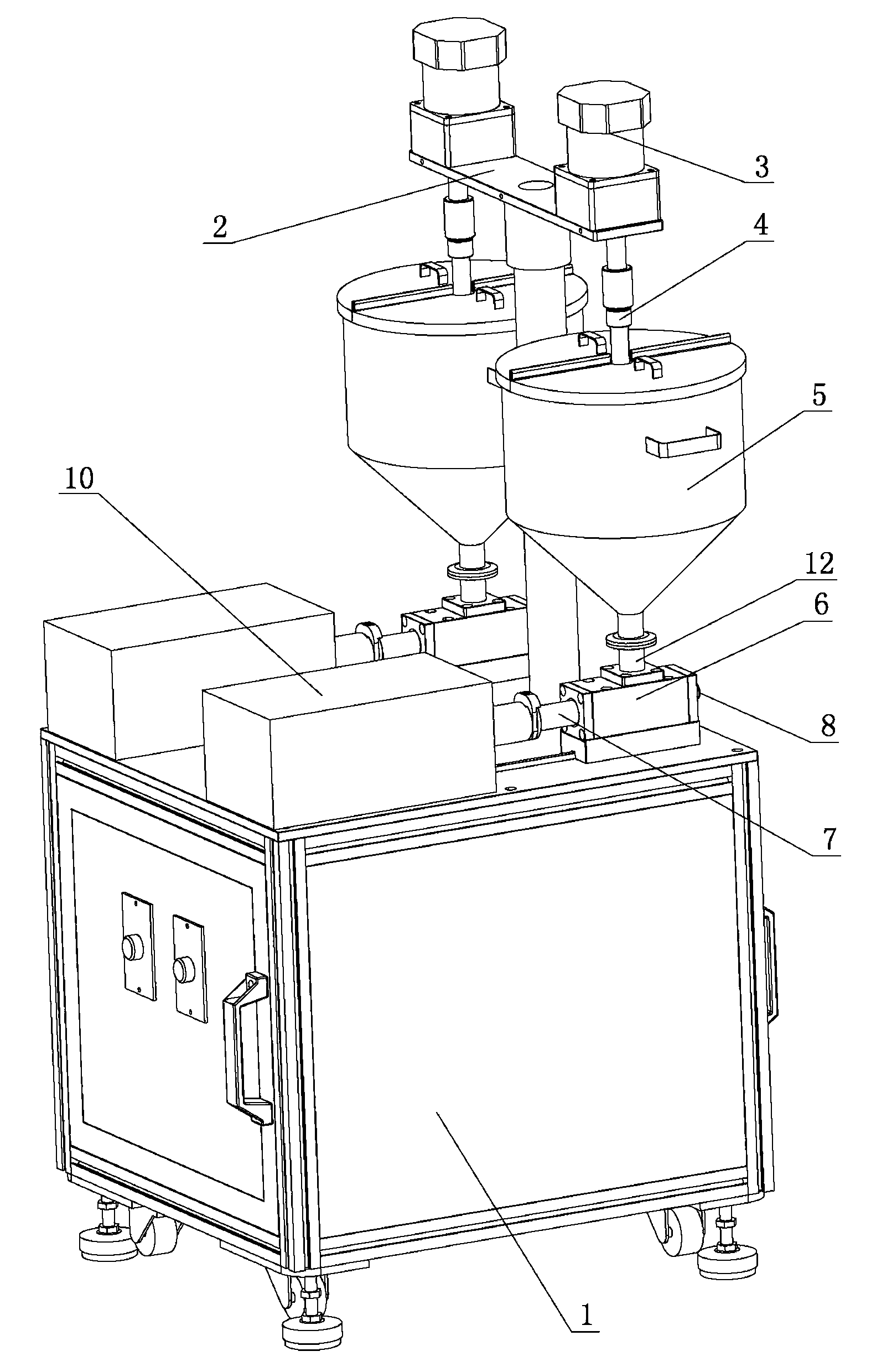 Liquid powder forming machine