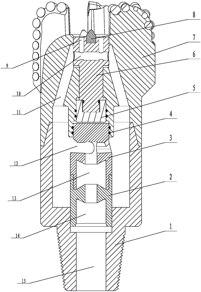 Impact breaking type PDC bit