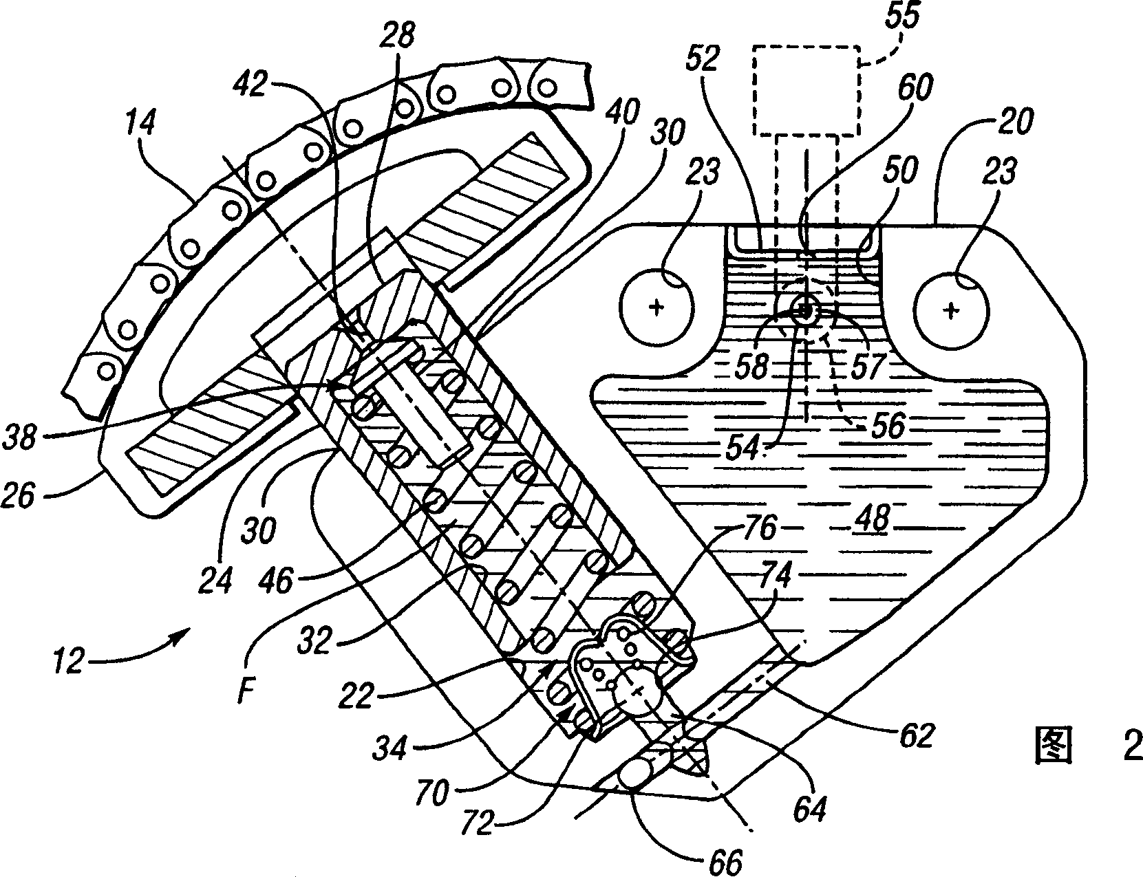 Hydraulic chain tensioner assembly