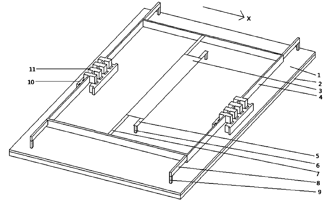 Shutter type MEMS large-rotation-corner adjustable blazed grating light modulator and array thereof