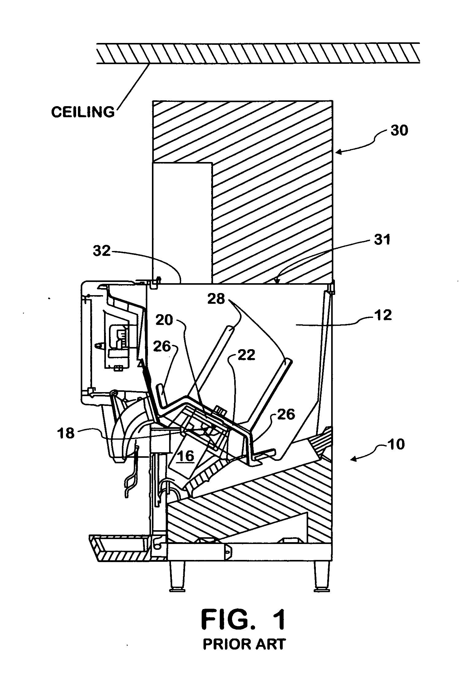 Disassemblable, removable ice dispenser agitator