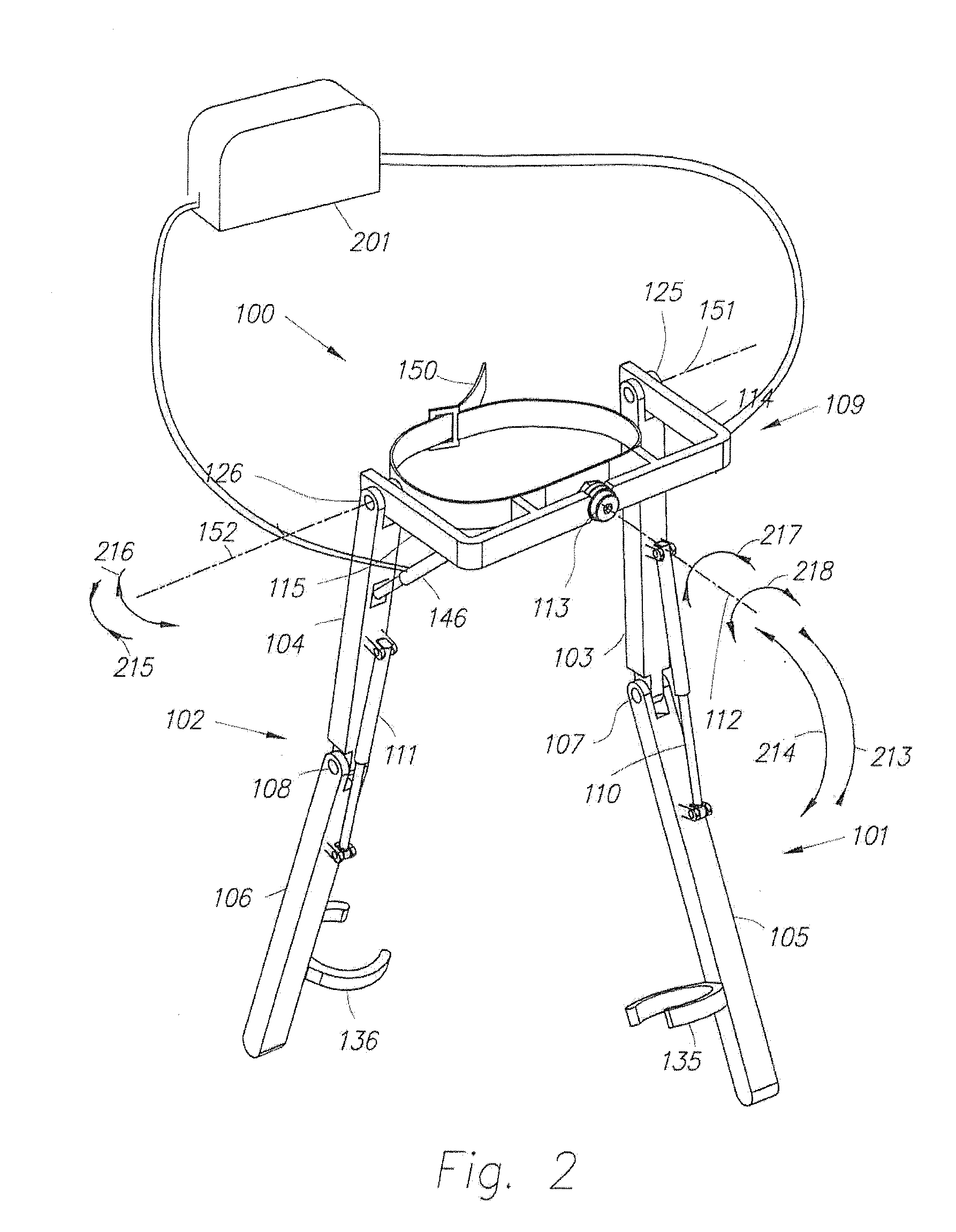 Device and Method for Decreasing Energy Consumption of a Person by Use of a Lower Extremity Exoskeleton