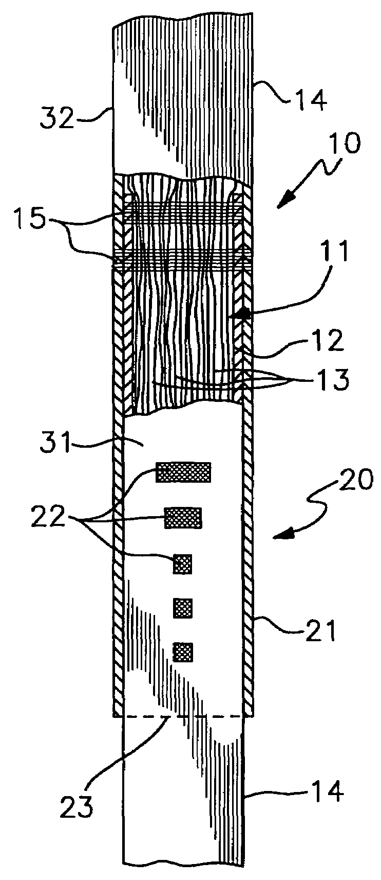 Lifting sling with excessive elongation warning indicator