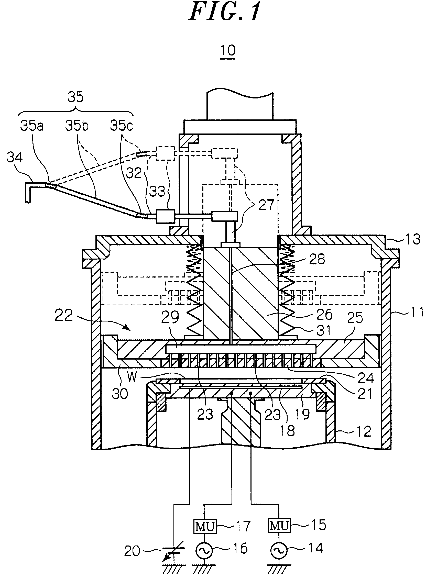 Movable gas introduction structure and substrate processing apparatus having same