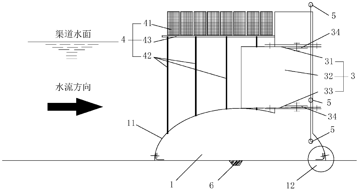 Damaged hardened channel underwater repair device and using method thereof