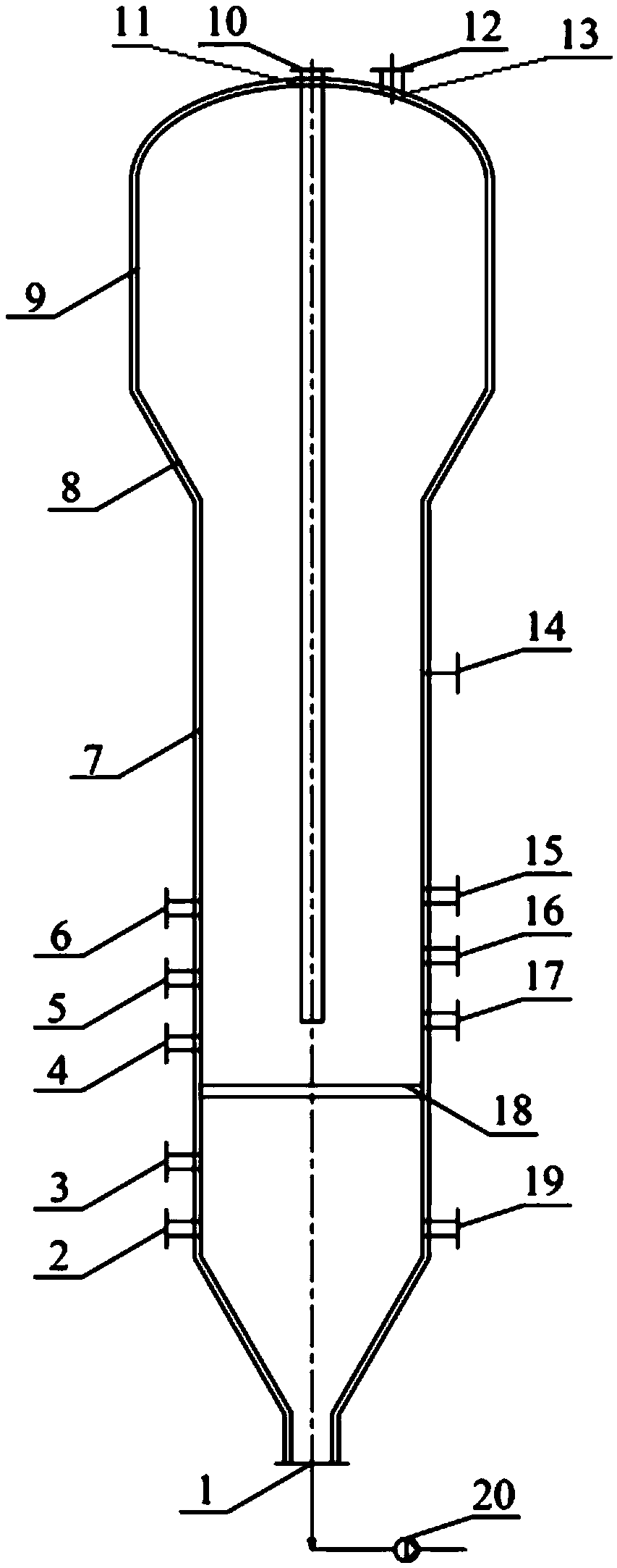 Nuclear power plant radioactive organic waste splitting and mineralizing treatment reactor