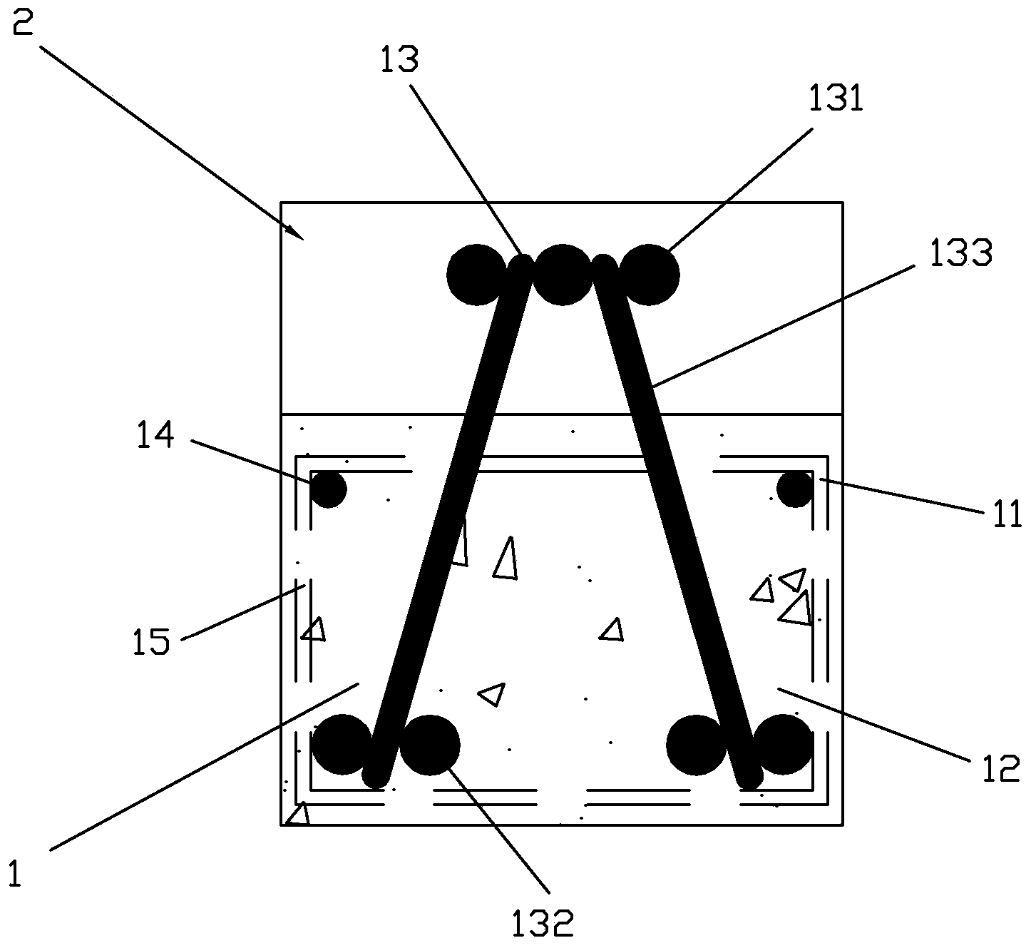 Truss concrete superposed beam