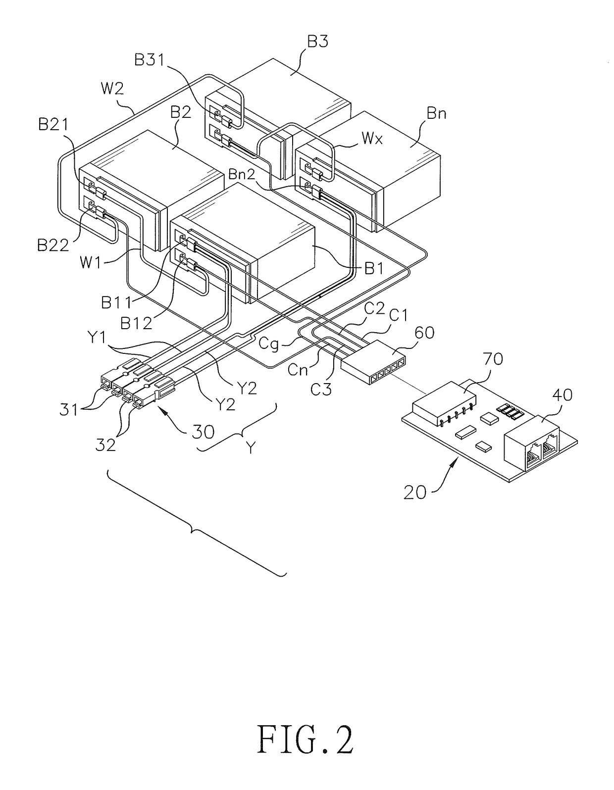 Battery Apparatus with Voltage-Balancing Control and Method for Controlling the Same