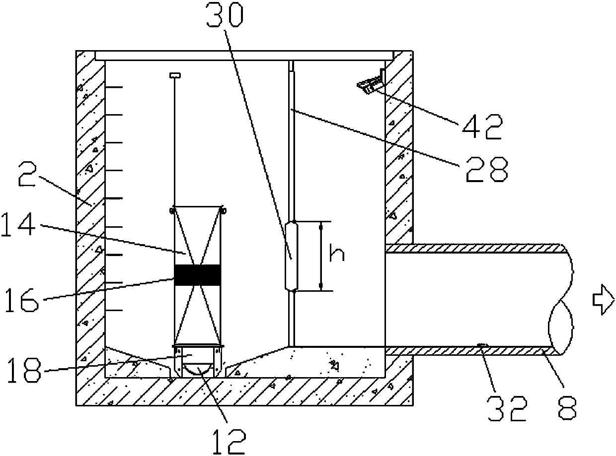 A non-power-limited flow-limiting intelligent interception well capable of floating slag