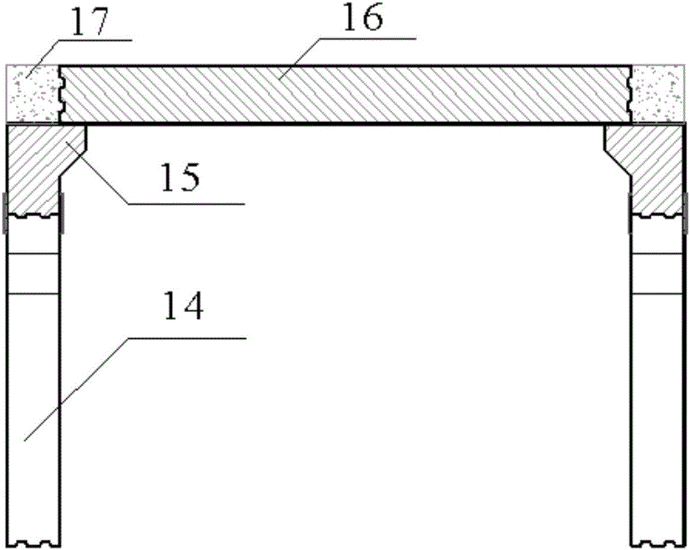 Round-tunnel double-layer lane frame structure system and full-prefabricated construction method thereof