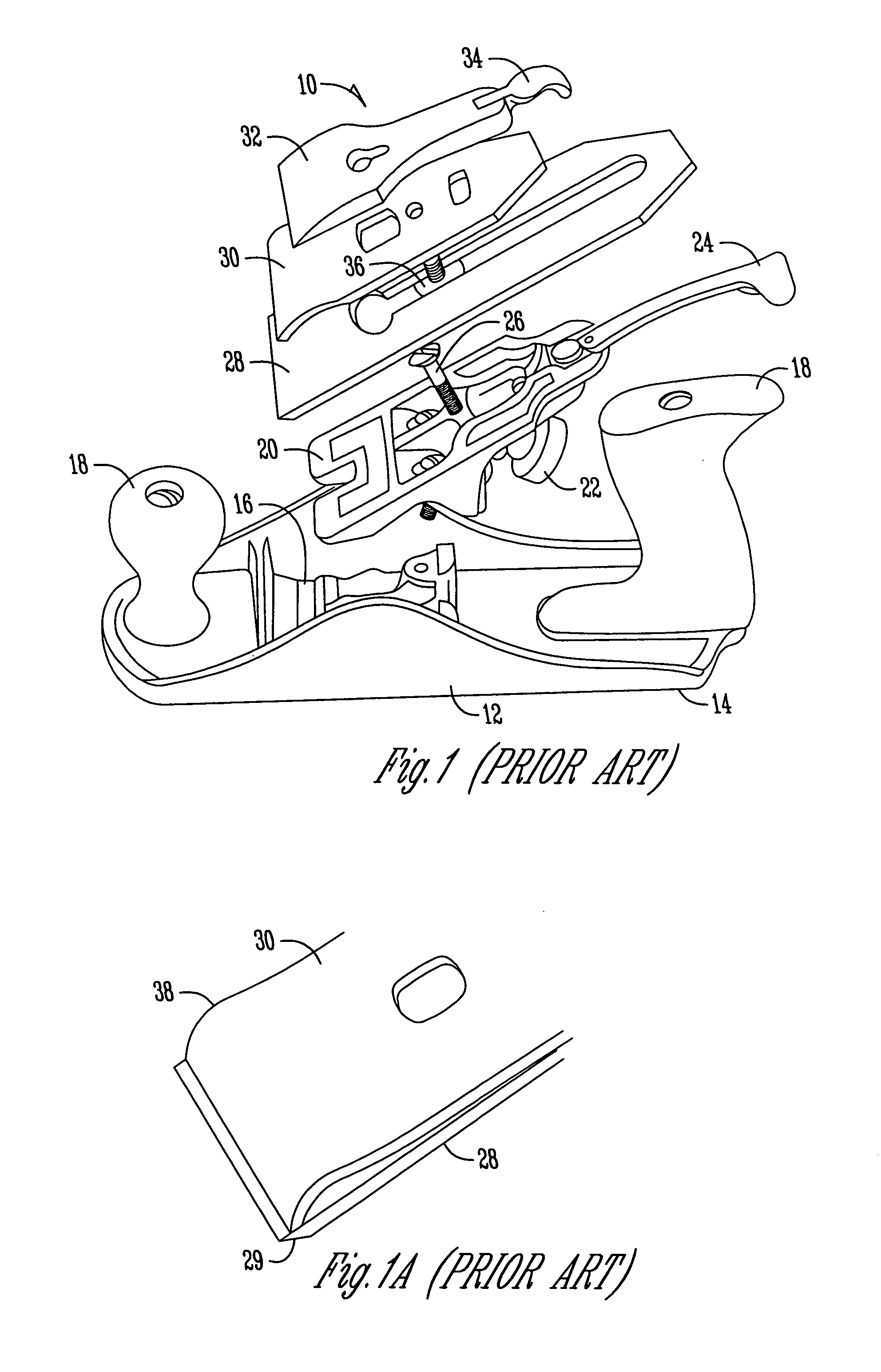 Articulated iron cap for a hand plane