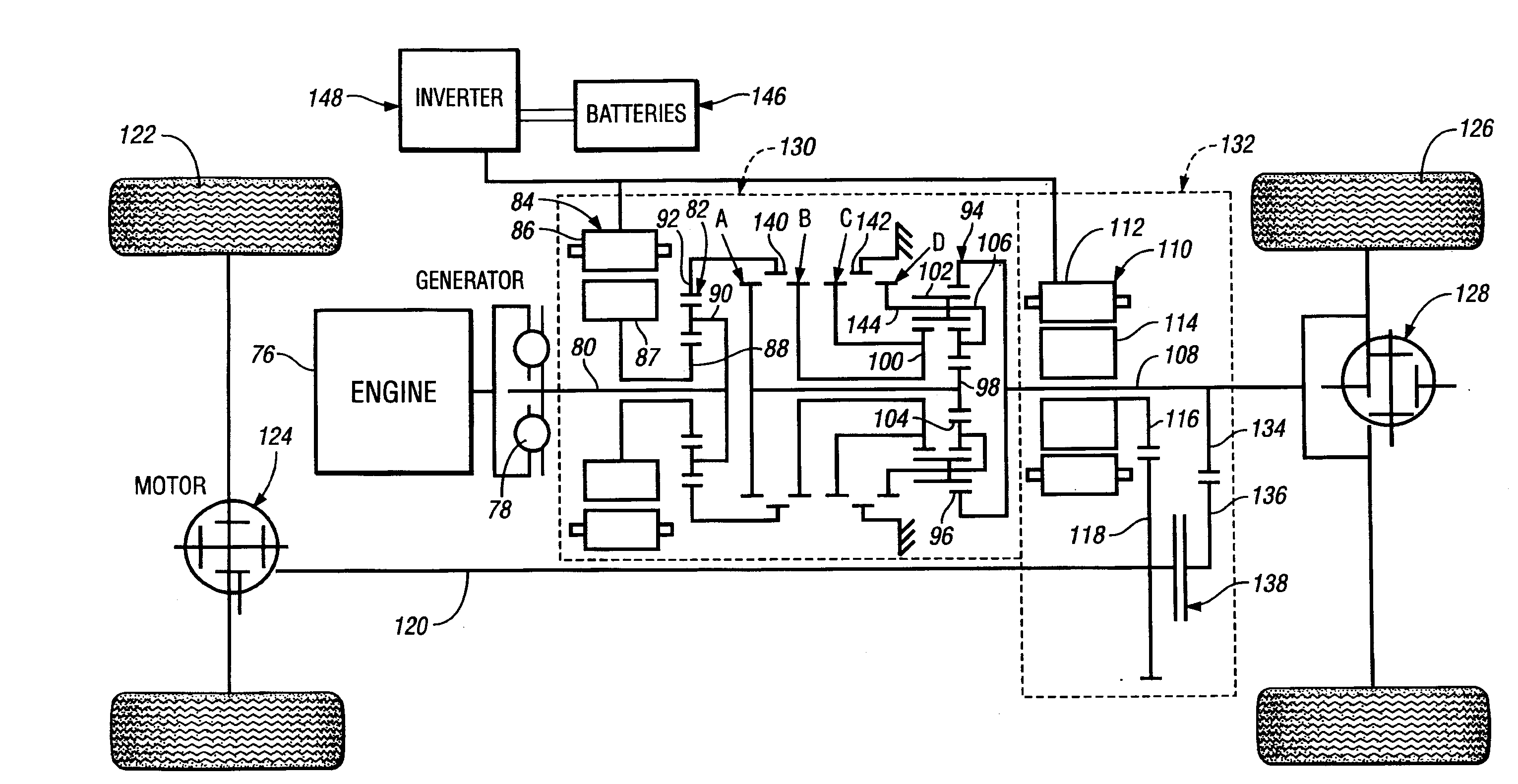 Electric hybrid powertrain system