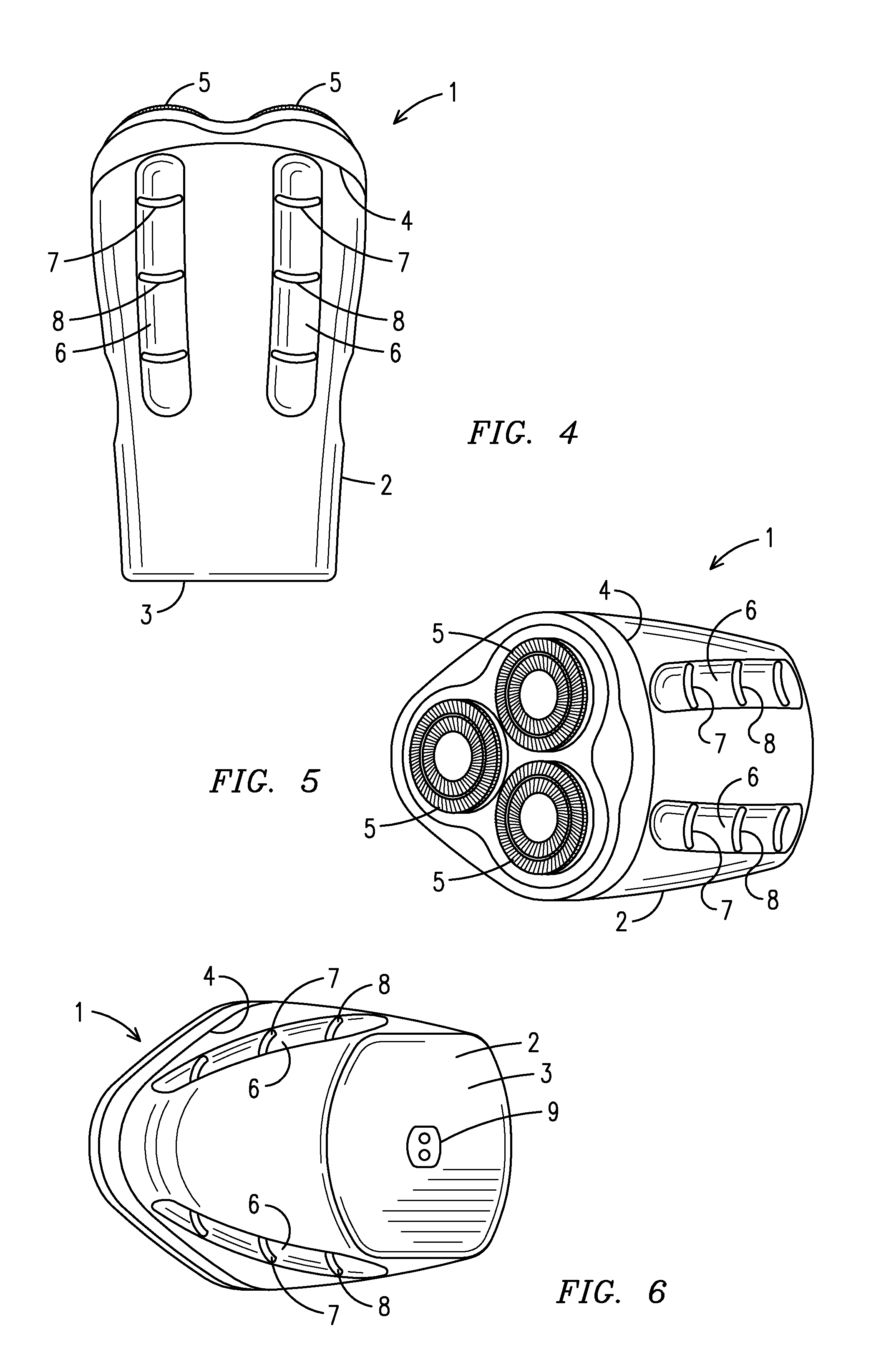 Electric head shaver with ergonomic handle