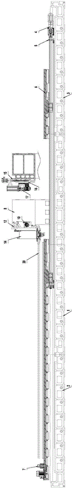 Numerical control liner guide rail trench grinding device