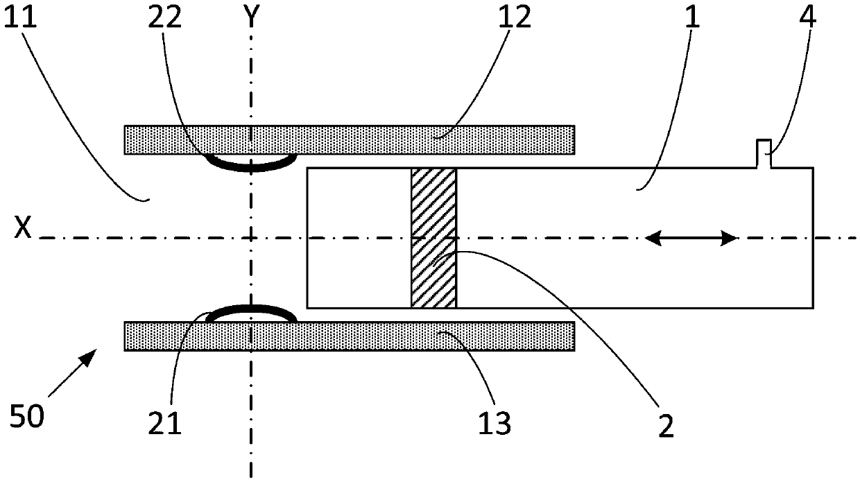 Electrical power supply switch for a protection module and protection module comprising such a switch