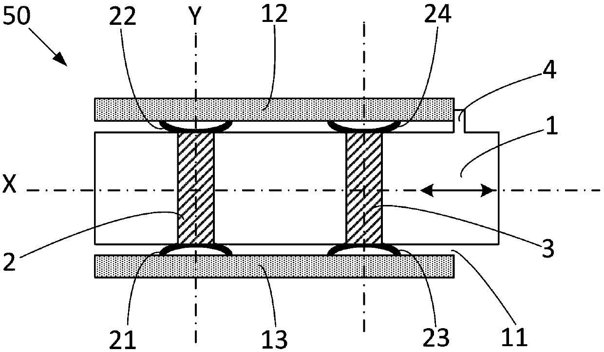 Electrical power supply switch for a protection module and protection module comprising such a switch