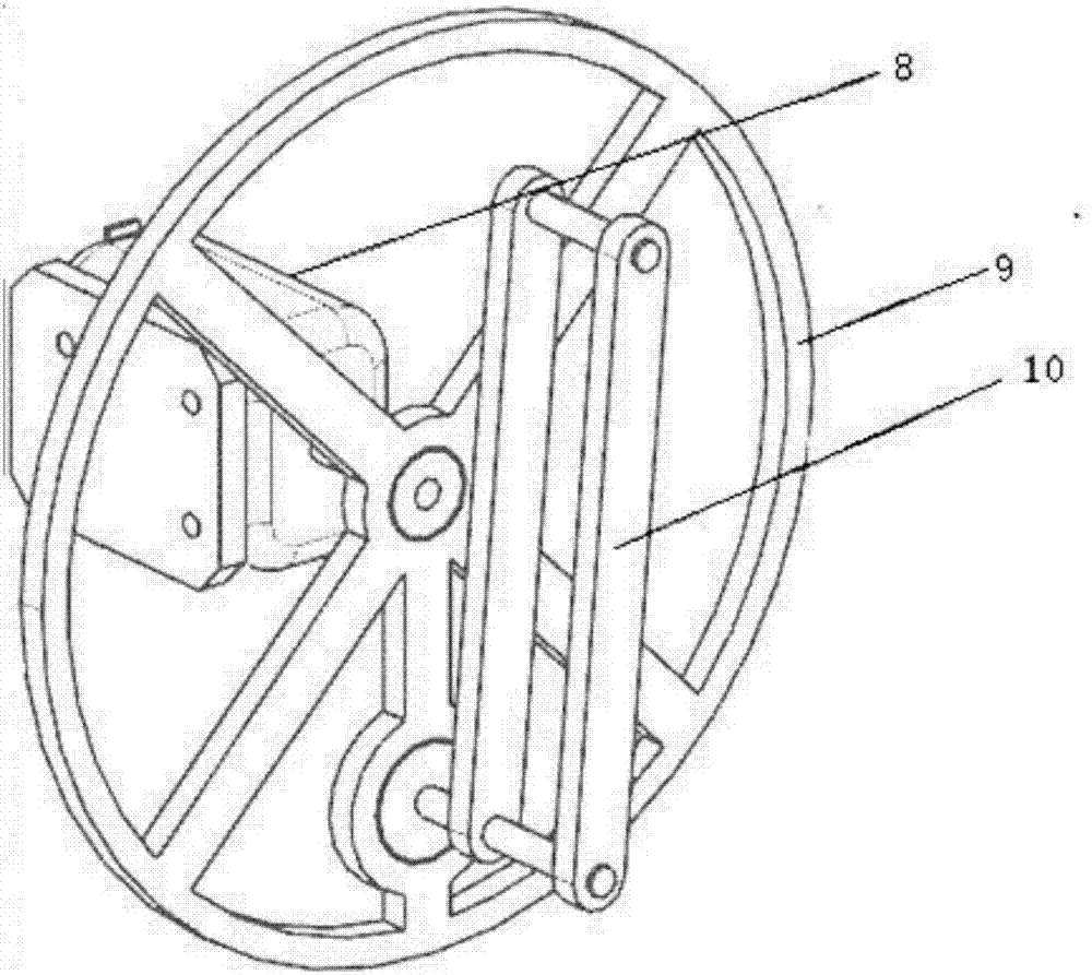 Linkage hollowed-out wing unit suitable for flapping-wing air vehicle