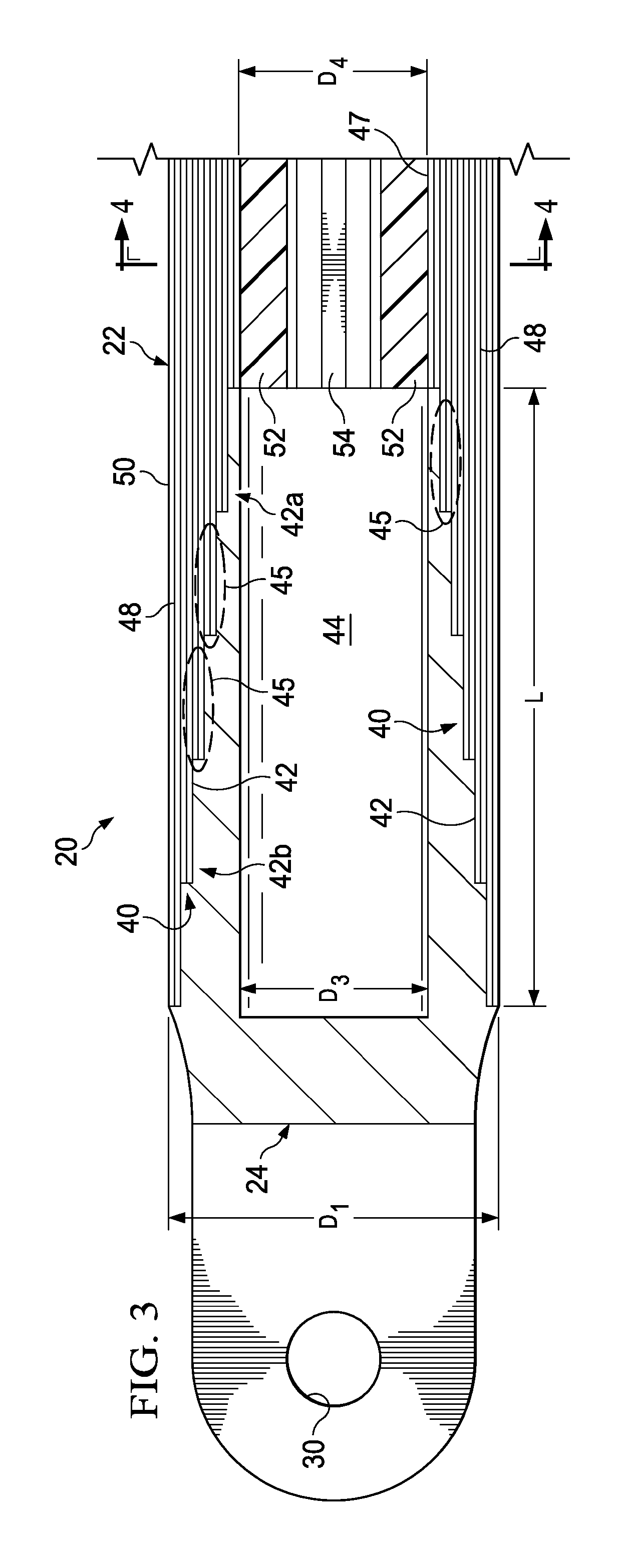 Tubular composite strut having internal stiffening and method for making the same