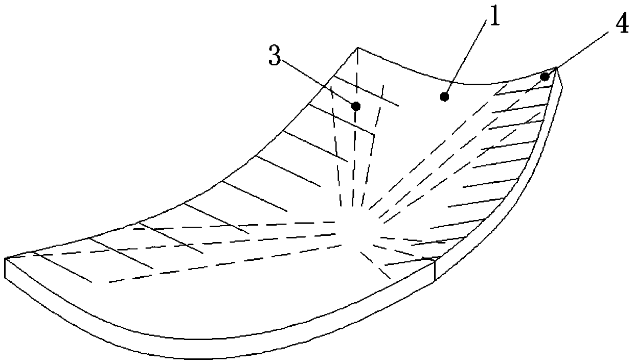 A method for processing a hyperbolic plate and a pyrotechnic tool used in the method