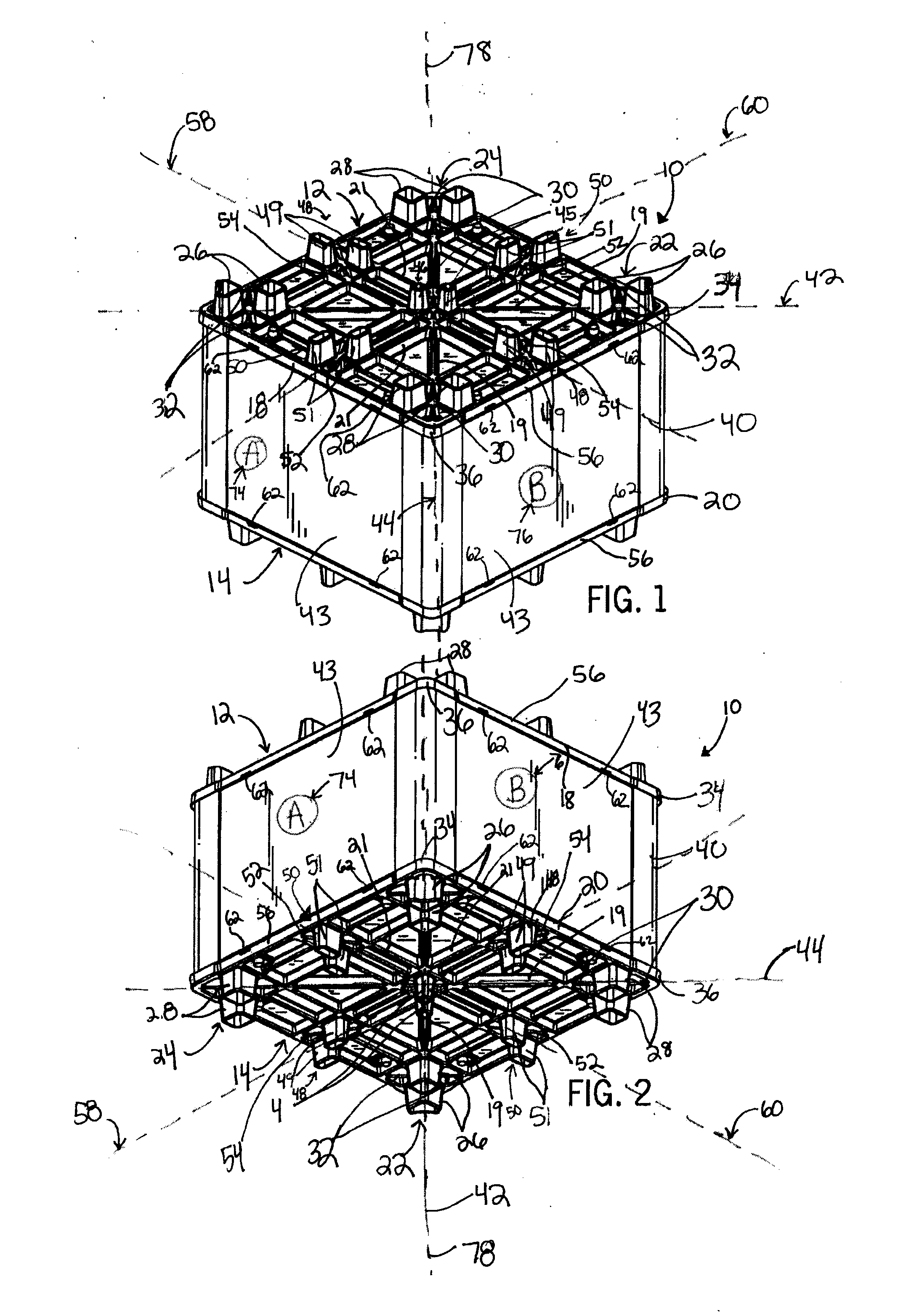 Nestable pallet and stackable sleeve pack