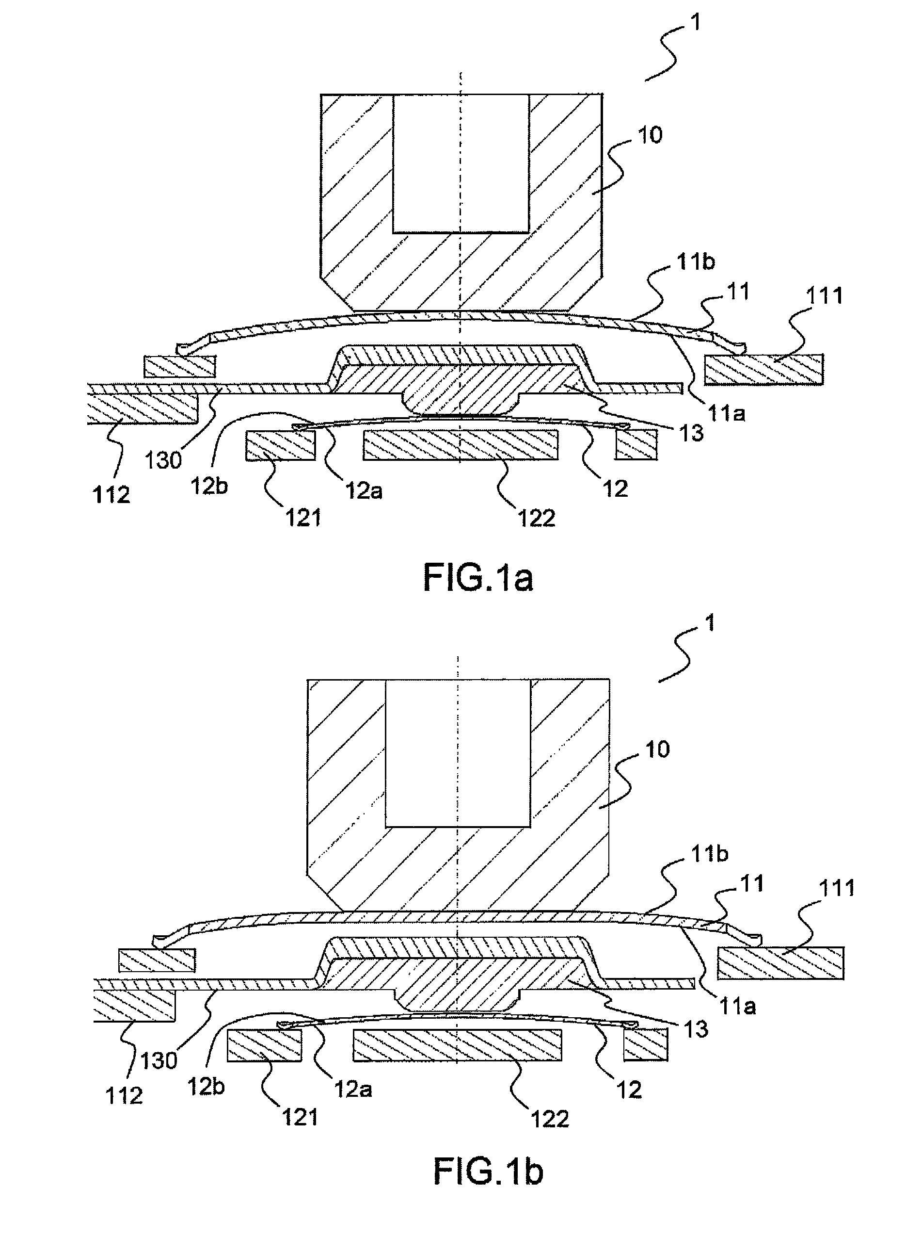 Compact double-contact secured pushbutton switch