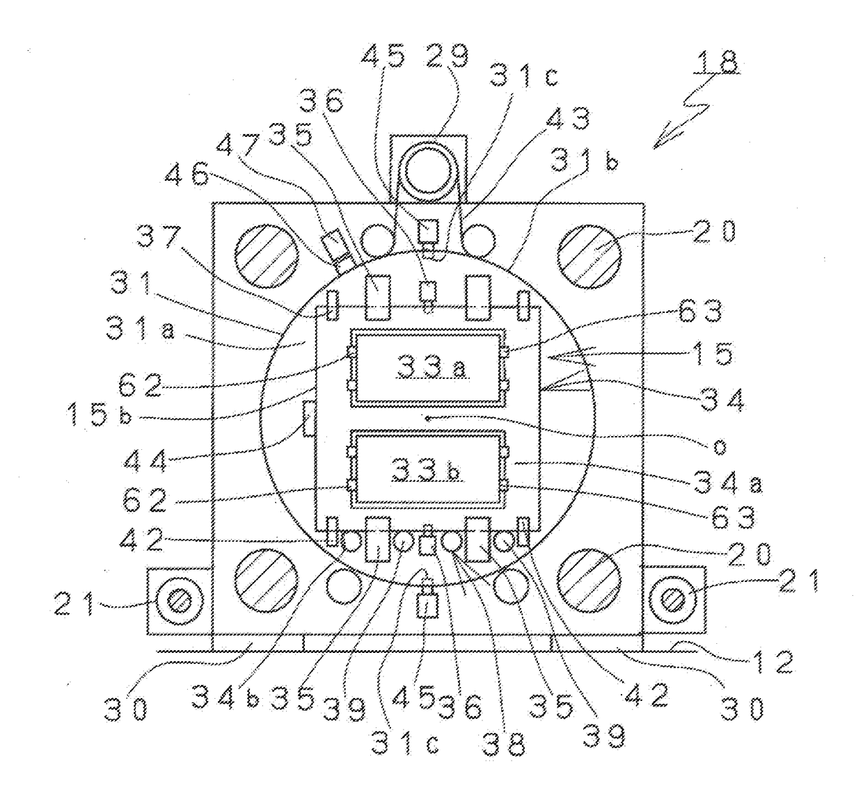 Rotary mold type injection molding machine and method for exchanging mold of rotary mold type injection molding machine