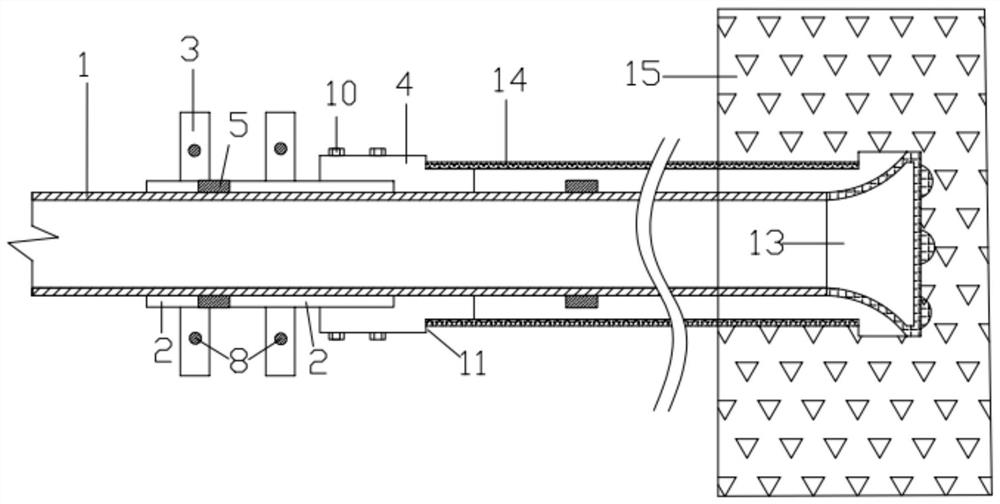 A device for conveniently drilling holes in broken rock mass and its drilling method