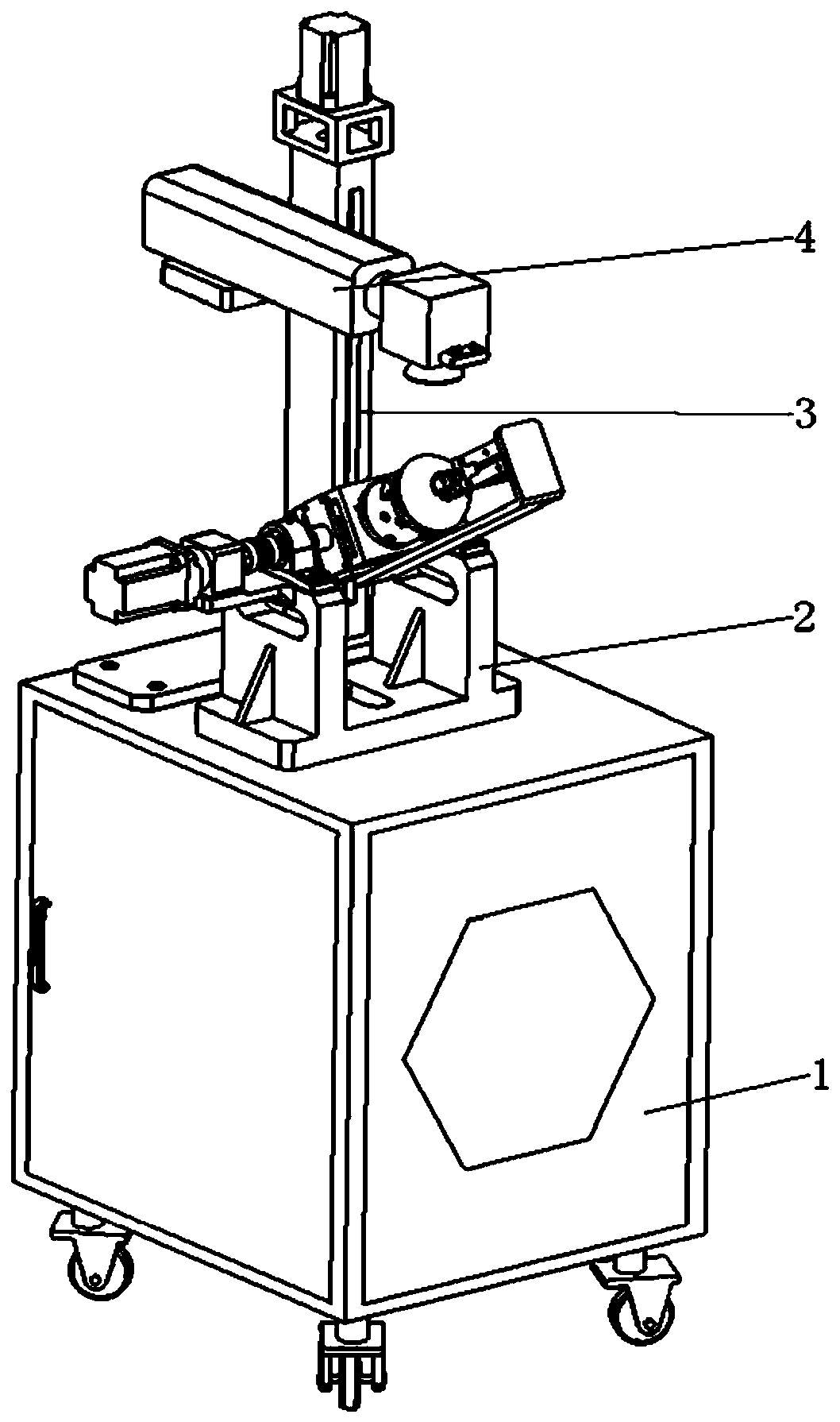 Irregular curved surface workpiece laser marking device