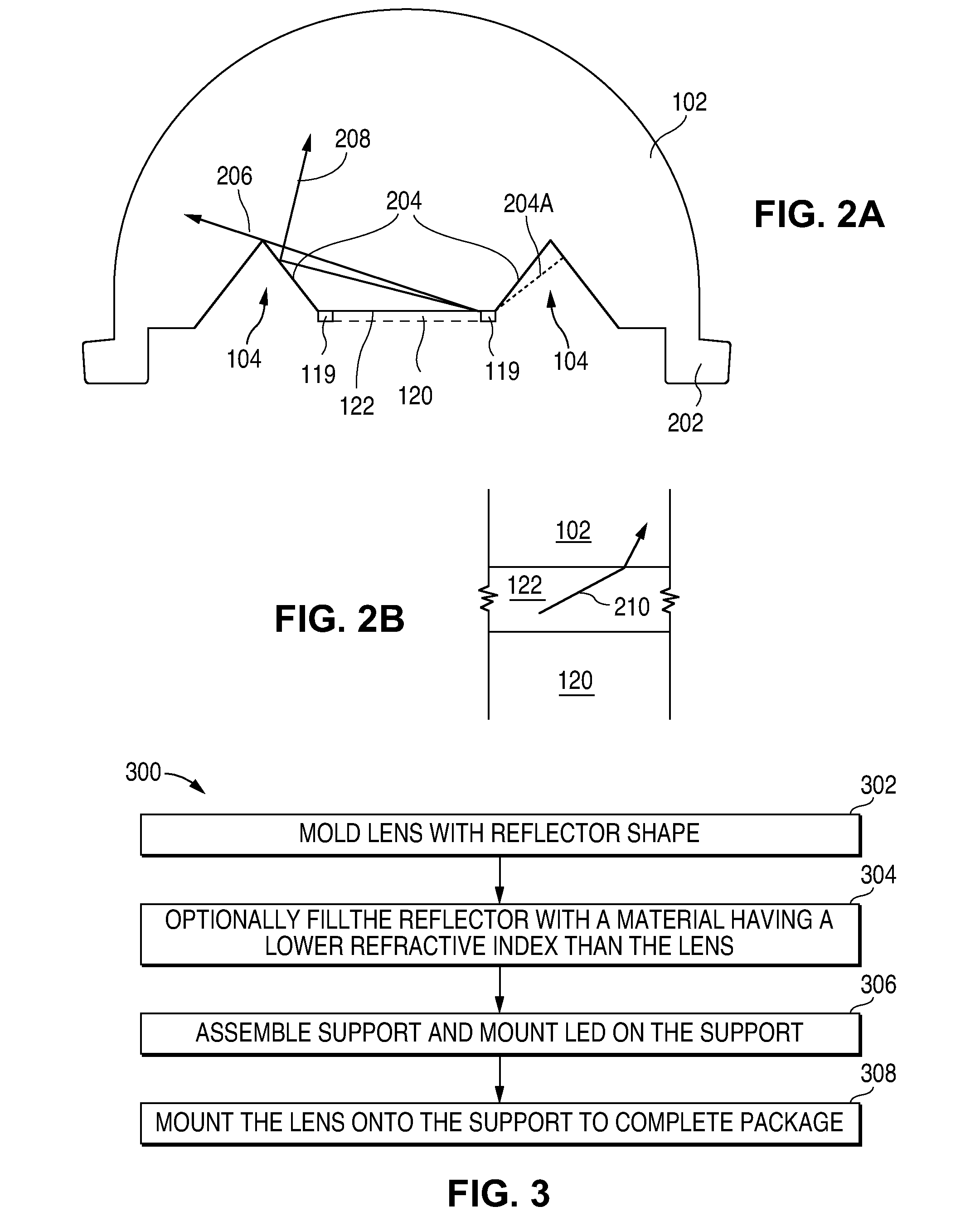 Reduced angular emission cone illumination leds