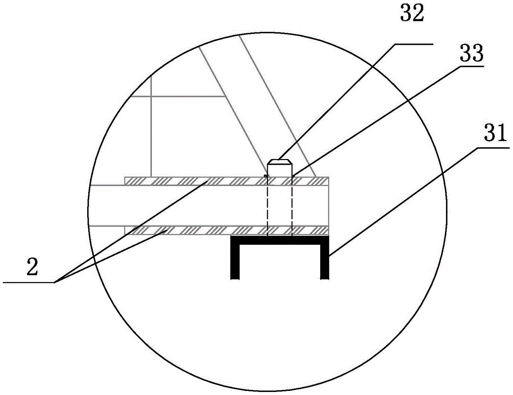 Tower crane integral steel frame aisle and manufacturing method thereof