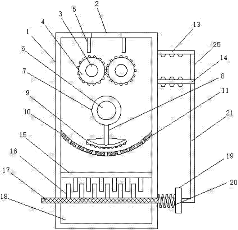 Sandstone smashing and grinding device for building engineering