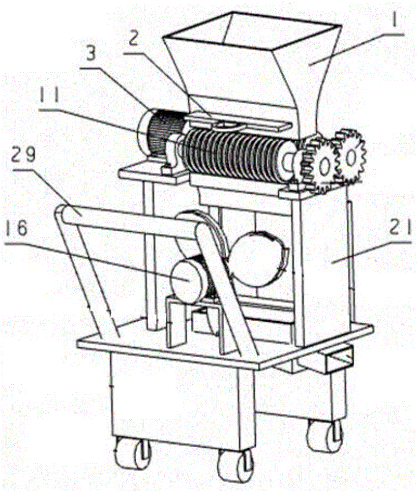 Small shell hulling device for melon seeds