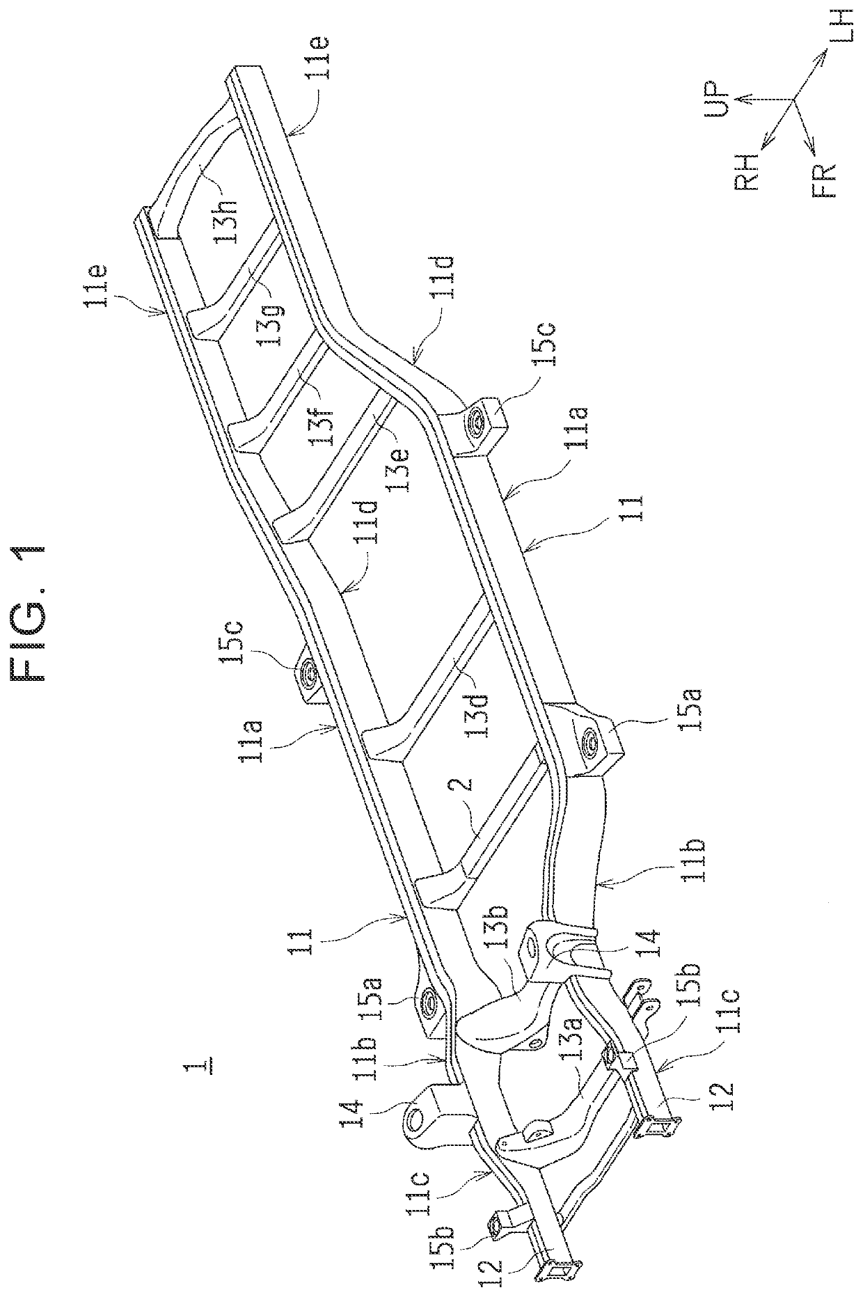 Crossmember and manufacturing method for crossmember