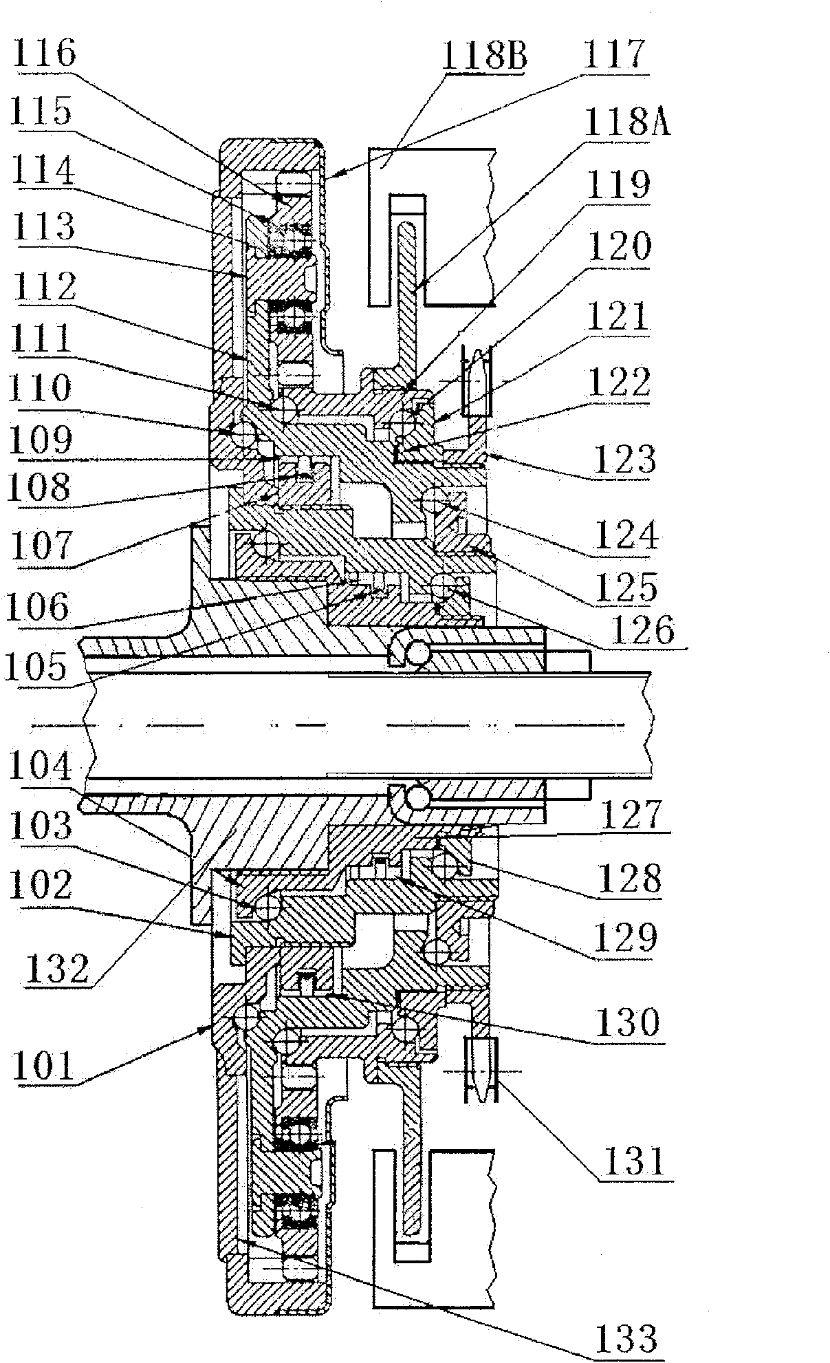 Multi-speed bicycle and rear axis planetary gearing speed changer thereof