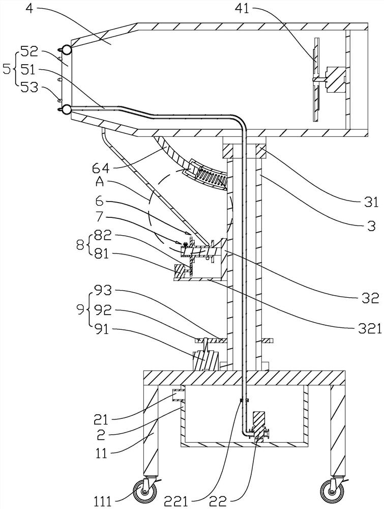 Dust falling device for house construction