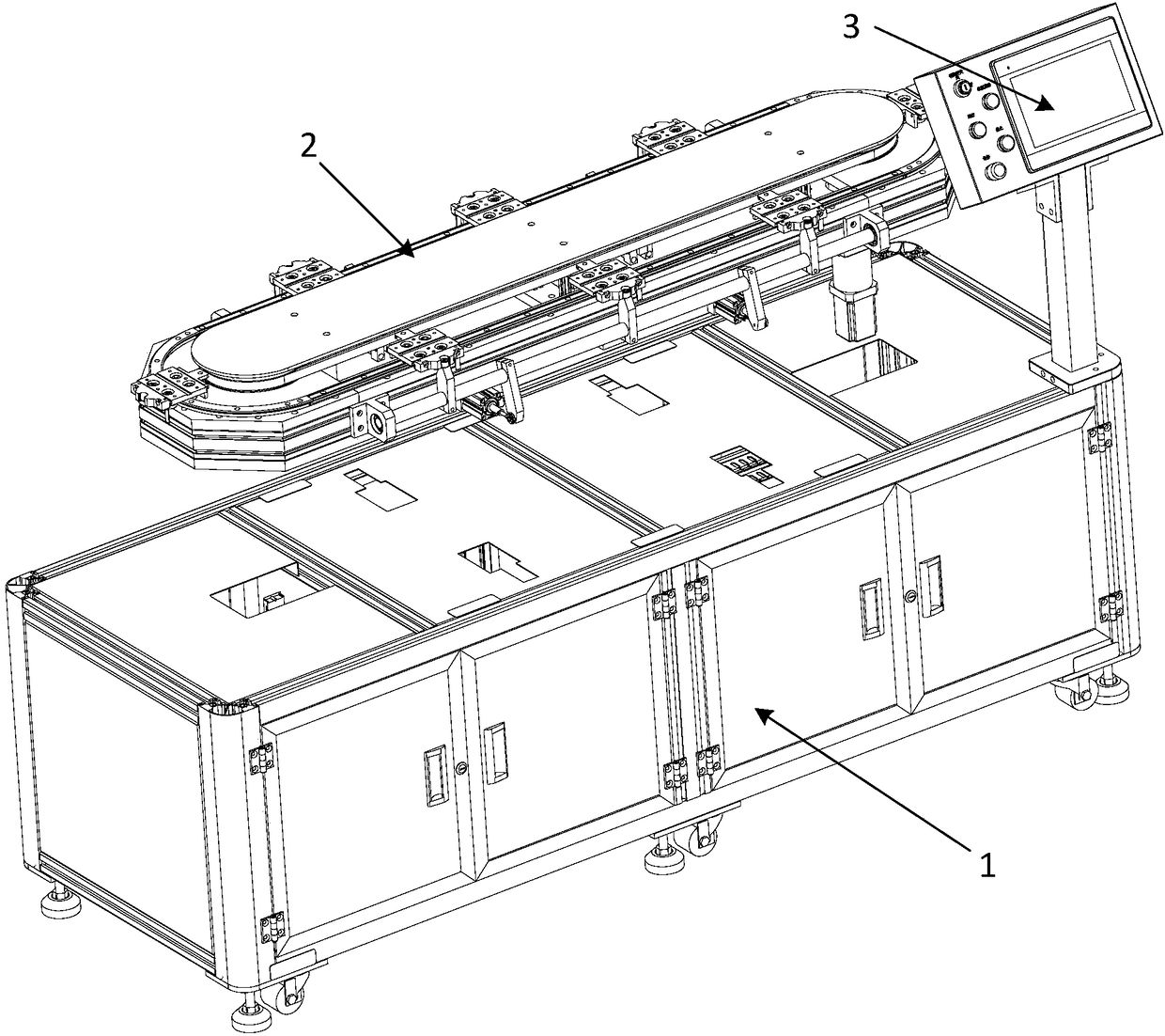 Synchronous rail driving system and annular production line