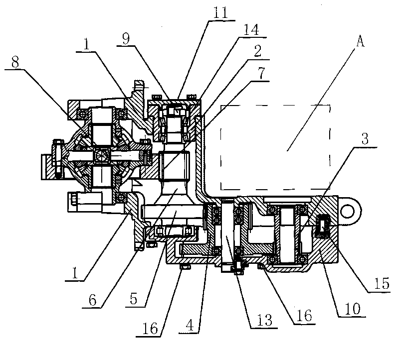 Reduction box used for battery fork lift truck