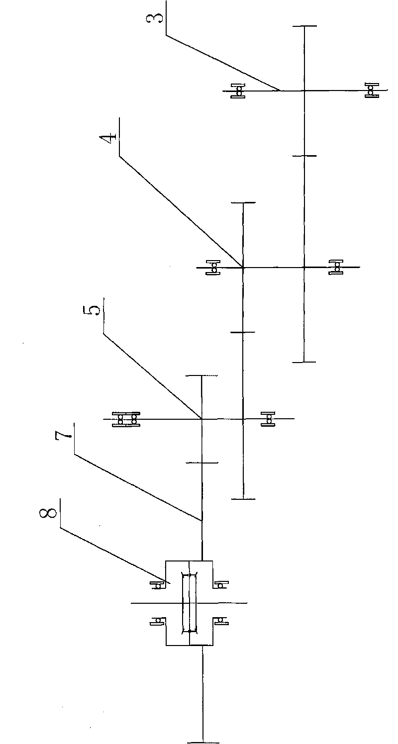 Reduction box used for battery fork lift truck