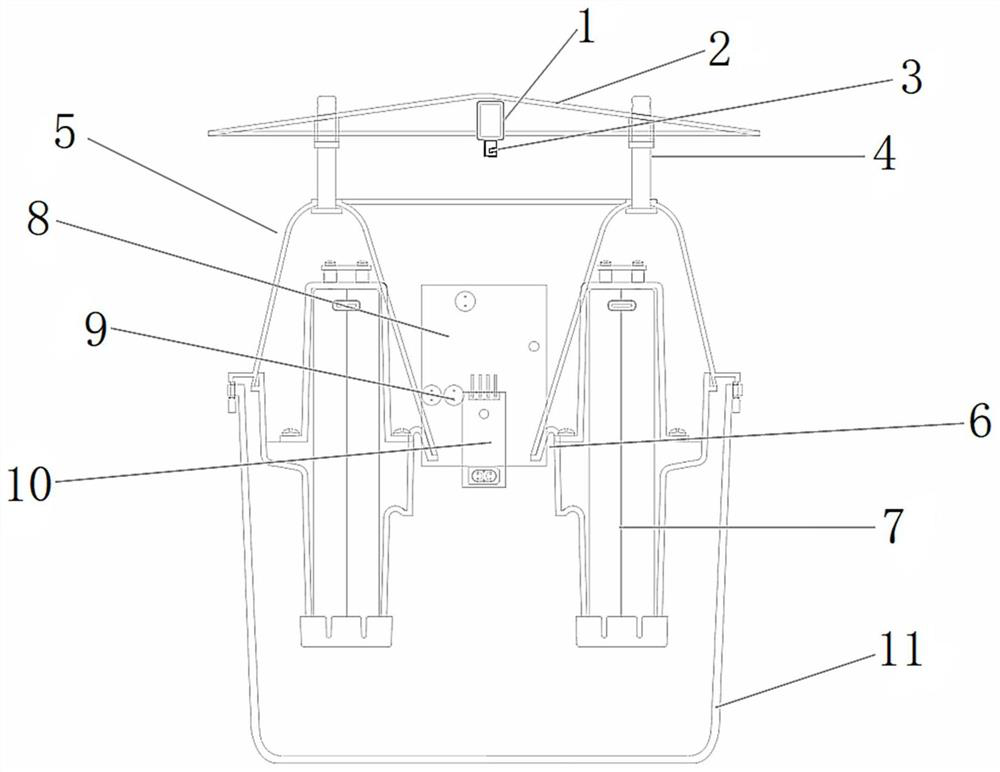 Simplified pest real-time monitoring and data acquisition trapping device