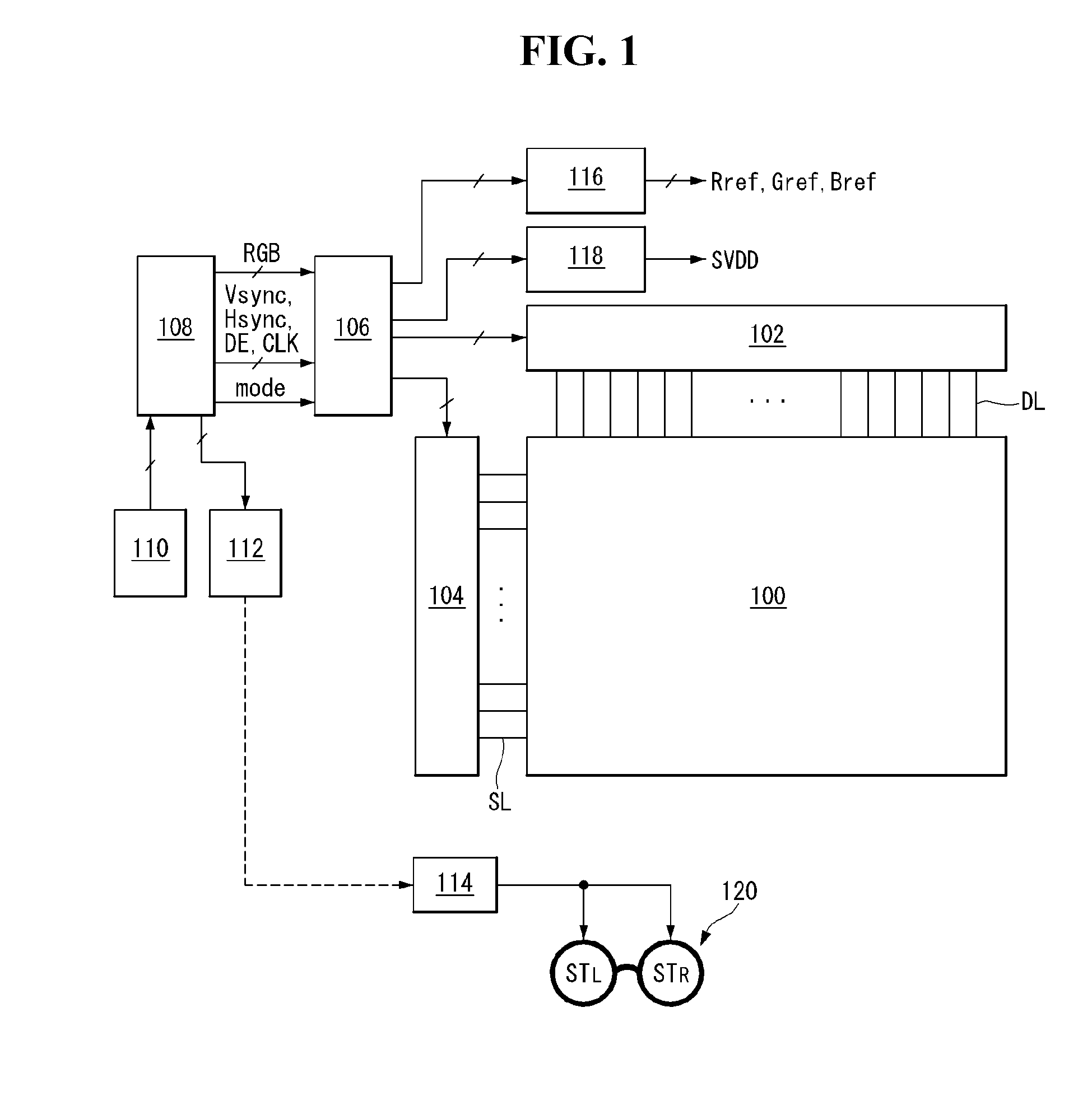 Stereoscopic Image Display and Power Control Method Thereof