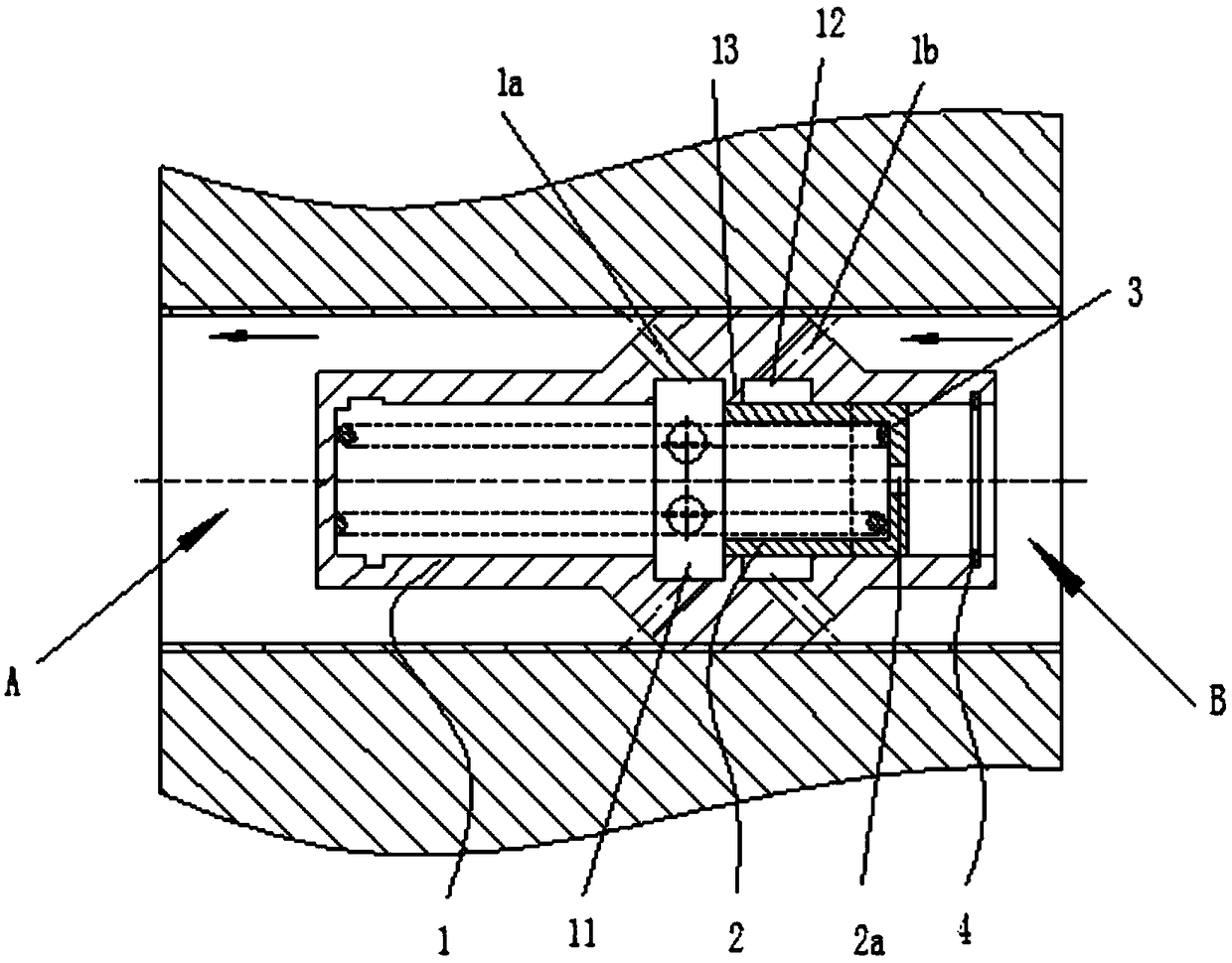 One-way throttle valve