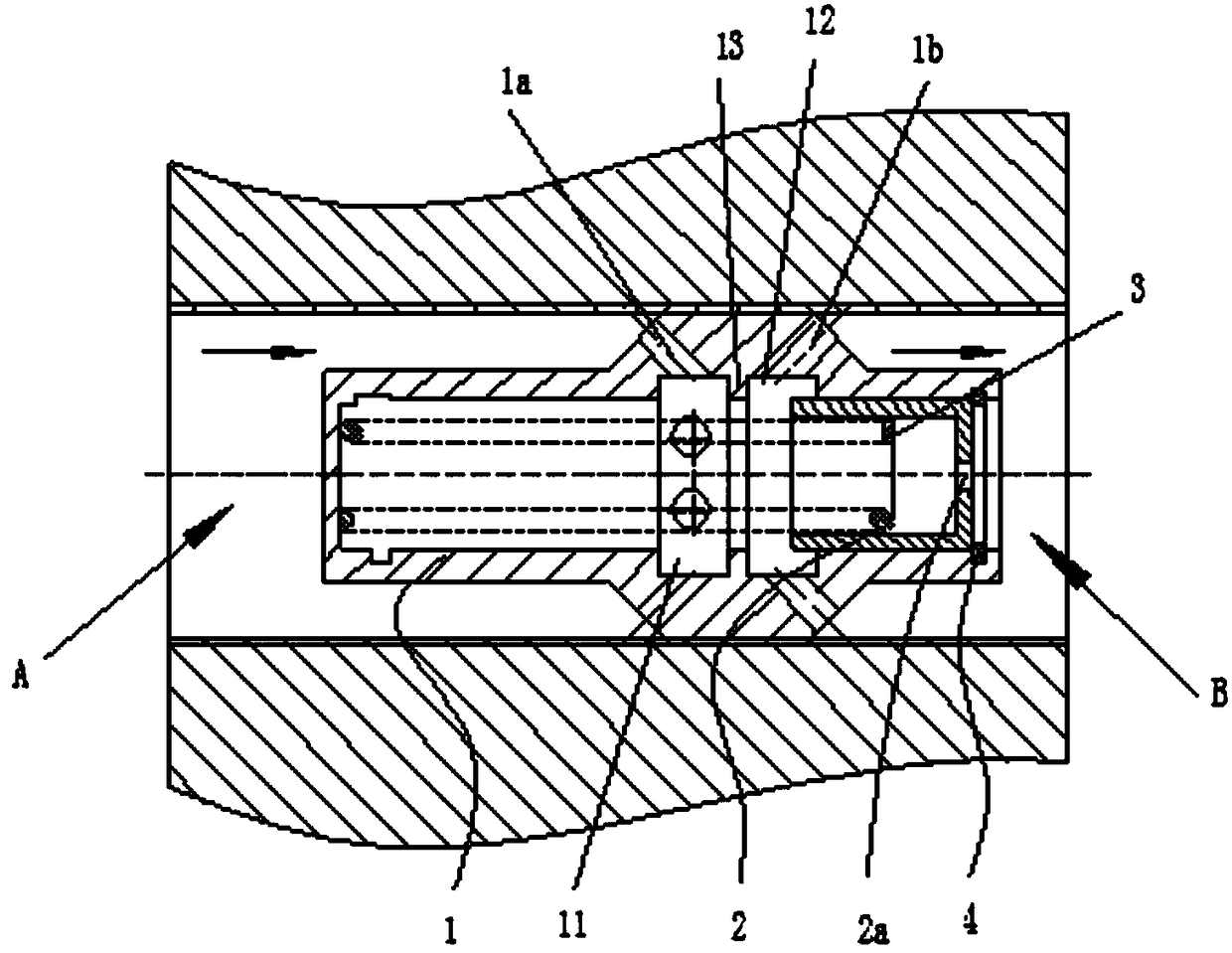 One-way throttle valve