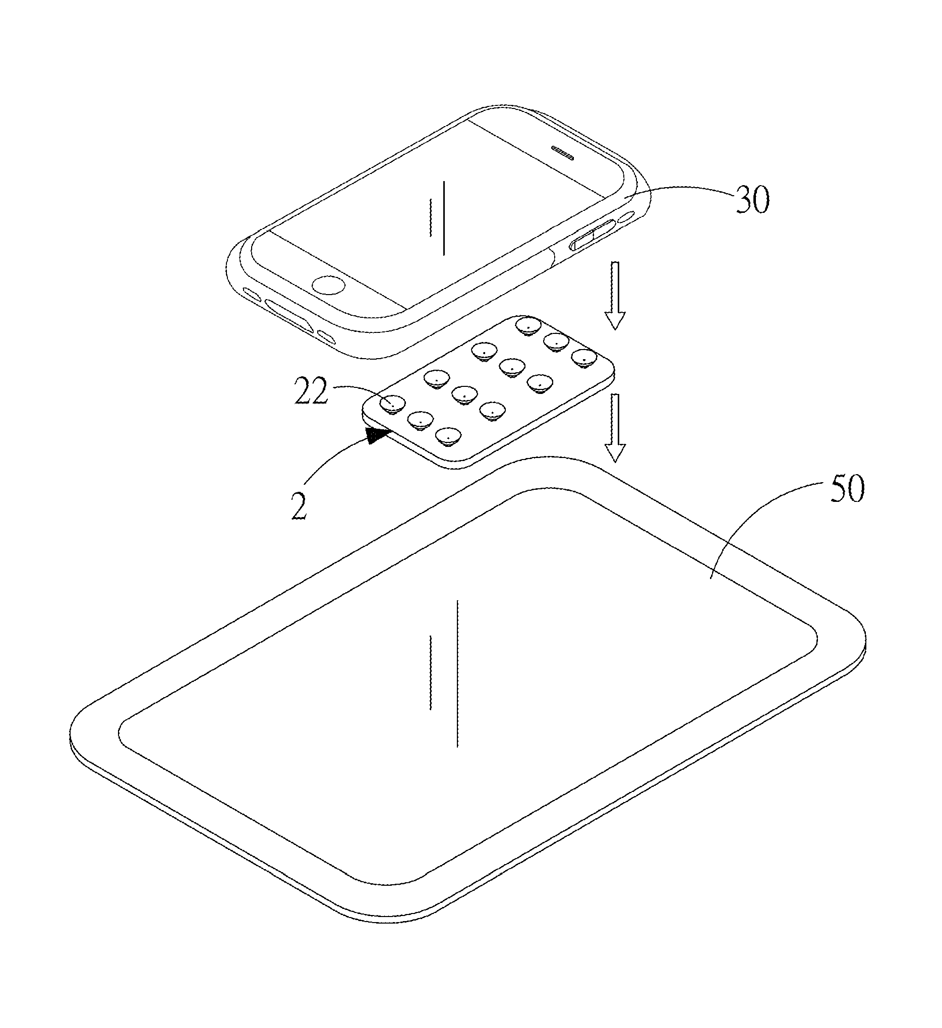 Structure for placing electronic device