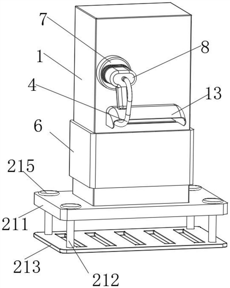 New energy charging pile with electric shock prevention structure