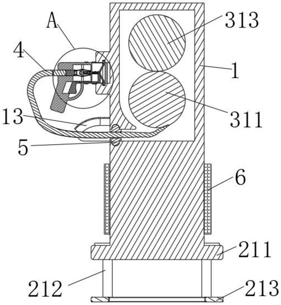 New energy charging pile with electric shock prevention structure