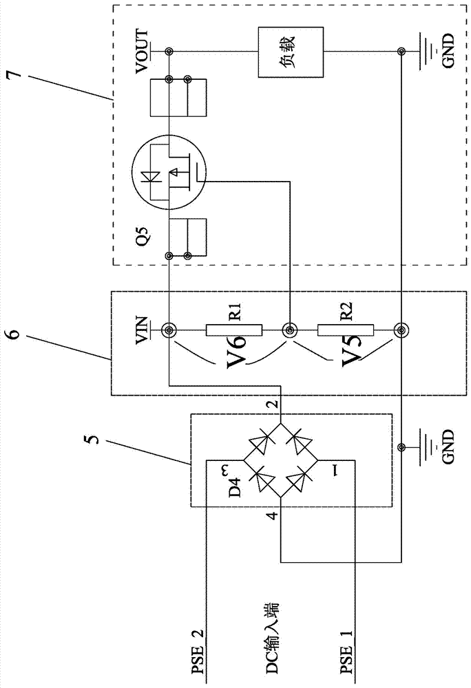 Simple and compatible POE power supply device